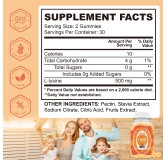L-Lysine 500mg Supplement  Gummies for for Kids and Adults