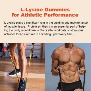 L-Lysine 500mg Supplement  Gummies for for Kids and Adults