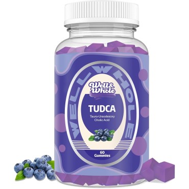 Well&Whole TUDCA 1000mg Gummies with Milk Thistle 500mg - Liver Health Aid for Detox and Cleanse - Tudca Bile Salts Supplement