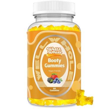 Booty Gummies, Curve Body Gummies, Bear Gummies, Women Support Supplement, Workout Enhancement, Fenugreek, 60 Counts, 30 serving